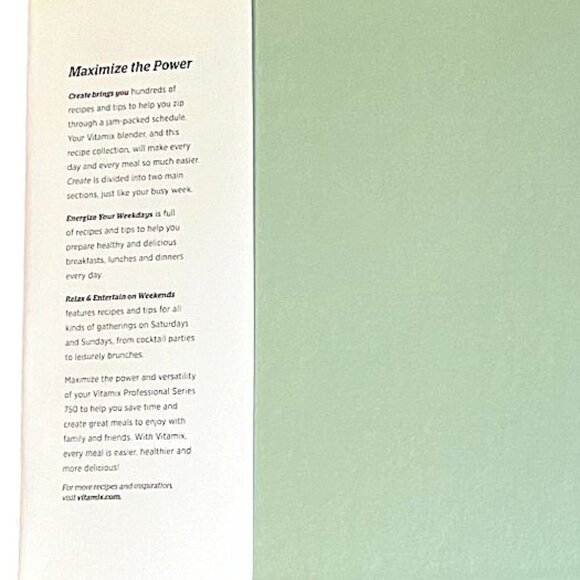 Create, Inspiring Recipes for Every Day of the Week/Vitamix Professional Series - Picture 2 of 12